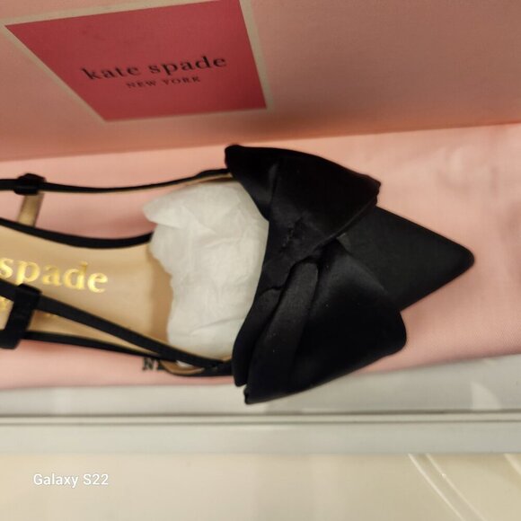 Kate Spade "Marseille" Satin Lux Black Kitten heels. NIB. Size: various - Picture 3 of 14